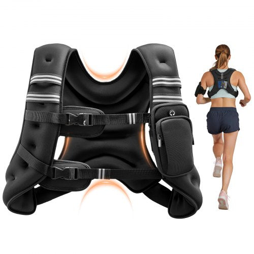 VEVOR Weighted Vest, 12 lbs Weight Vest with Reflective Stripe,